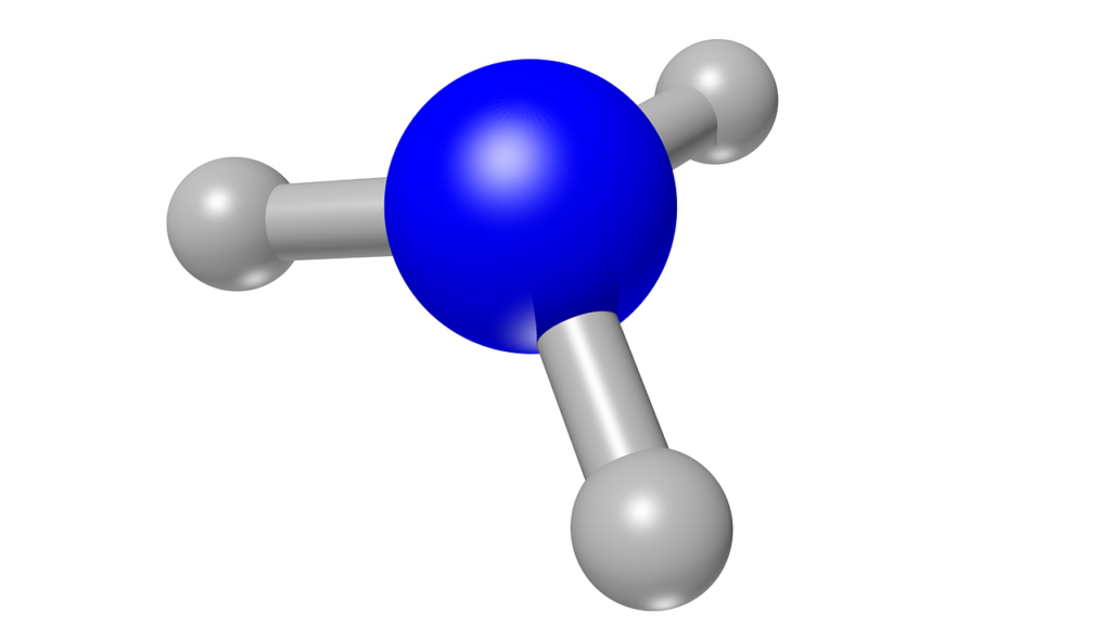 Molécule amoniac NH3